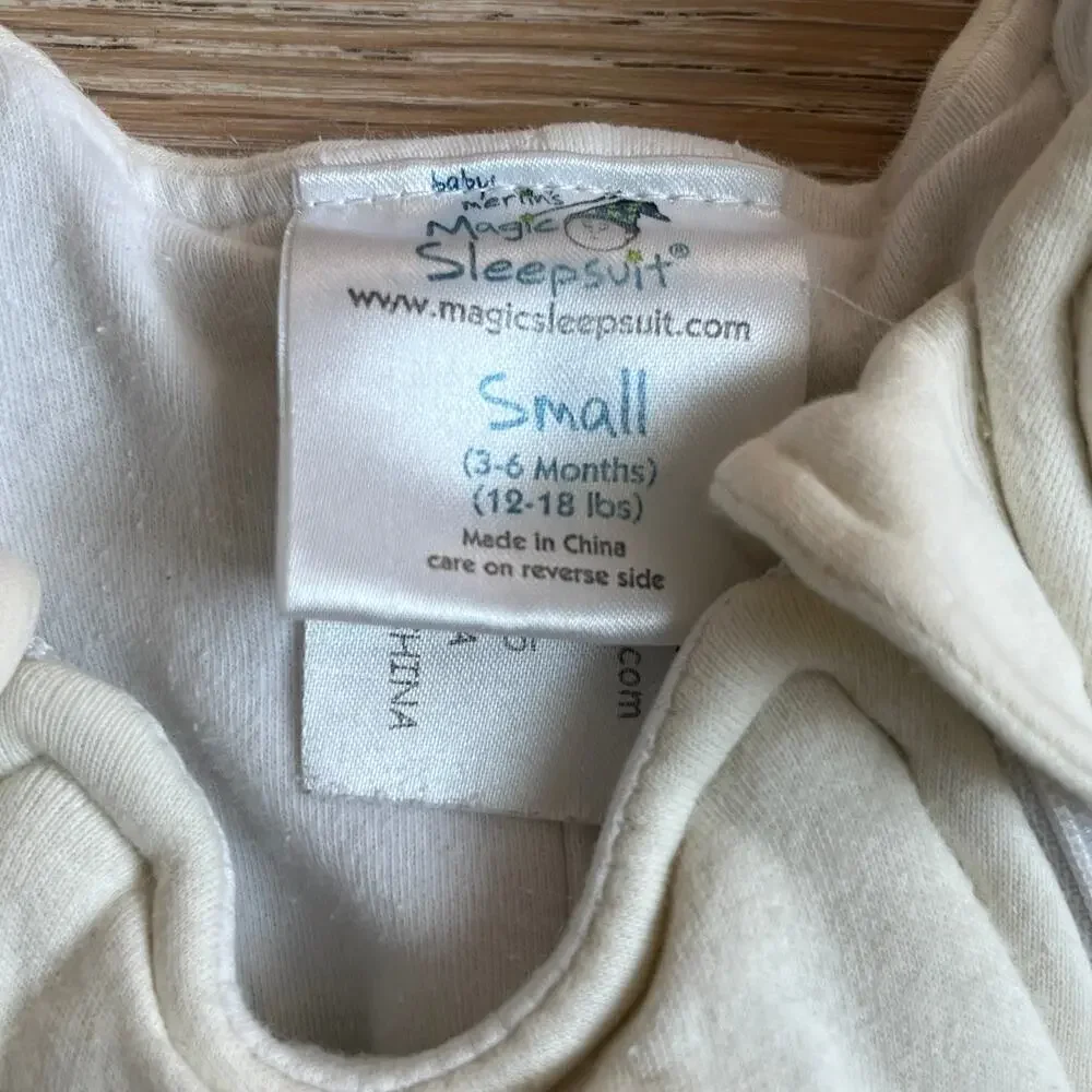 Baby Merlin's Magic Sleepsuit Small 3-6 Months Yellow Swaddle